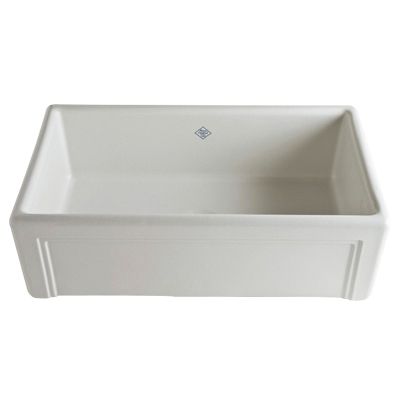 Rohl® Shaws Original 30" Casement Edge Front Kitchen Sink-White-1