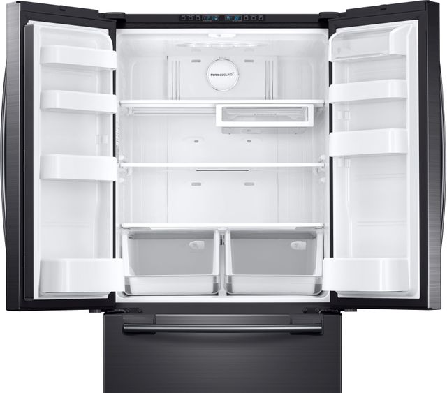 Samsung 17.5 Cu. Ft. Fingerprint Resistant Black Stainless Steel Counter Depth French Door Refrigerator-1