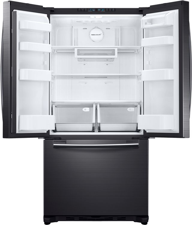 Samsung 19.5 Cu. Ft. Fingerprint Resistant Black Stainless Steel French Door Refrigerator 3