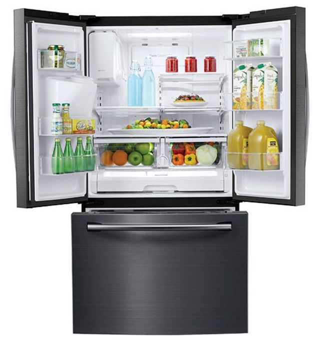 Samsung 25 Cu. Ft. French Door Refrigerator-Fingerprint Resistant Black Stainless Steel 1