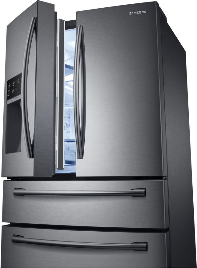 Samsung 28.15 Cu. Ft. Fingerprint Resistant Black Stainless Steel French Door Refrigerator 2