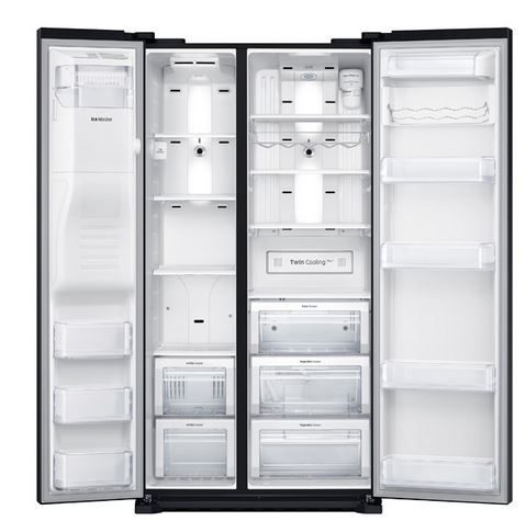 Samsung 22 Cu. Ft. Counter Depth Side-By-Side Refrigerator-Black 1