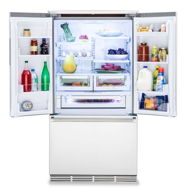 Viking® 3 Series 22.1 Cu. Ft. Stainless Steel Freestanding French Door Bottom Freezer Refrigerator 1
