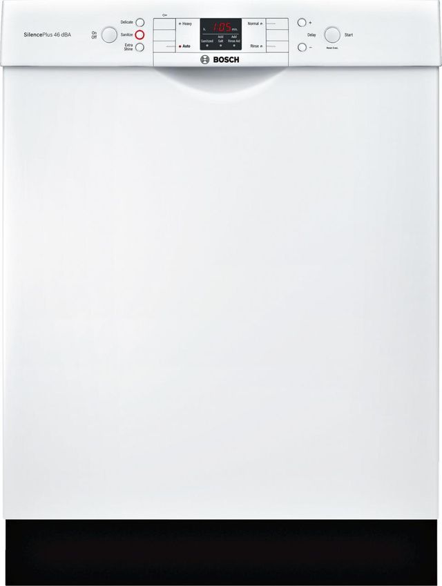 Bosch 300 Series 24" Built-In Dishwasher-White 0