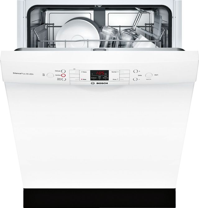Bosch 300 Series 24" Built-In Dishwasher-White 1