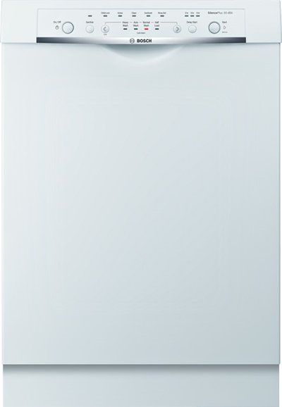 Bosch® Ascenta Series 24" Recessed Handle Dishwasher-White