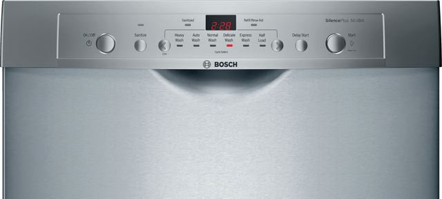 Bosch Ascenta® Series 24" Stainless Steel Front Control Built In Dishwasher-1