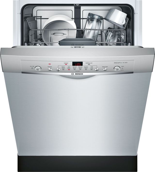 Bosch Ascenta® Series 24" Built In Dishwasher-Stainless Steel-SHE3AR75UC-2
