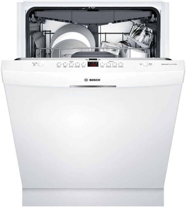 Bosch® 300 Series 24" White Top Control Built In Dishwasher-1