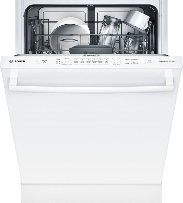 Bosch® Ascenta® Series 24" Built In Dishwasher-White-2