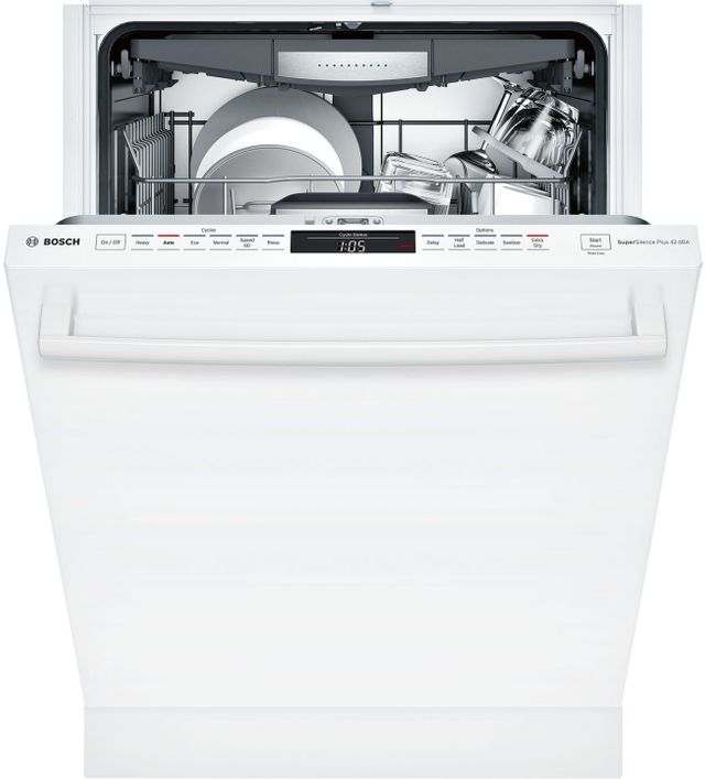 Bosch 800 Series 24" Built In Dishwasher-White 1