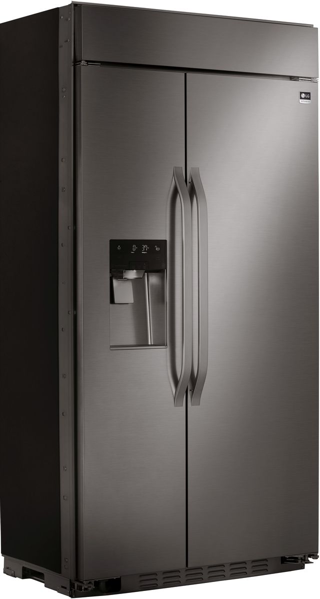 LG Studio 25.6 Cu. Ft. Side-By-Side Refrigerator-Black Stainless Steel 1