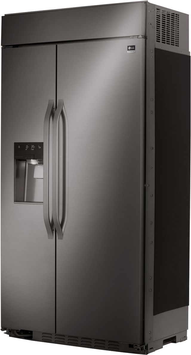 LG Studio 25.6 Cu. Ft. Side-By-Side Refrigerator-Black Stainless Steel 2