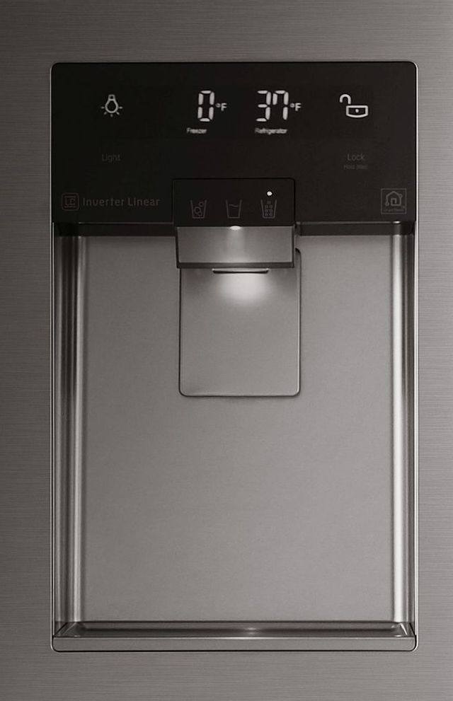 LG Studio 25.6 Cu. Ft. Side-By-Side Refrigerator-Black Stainless Steel 3