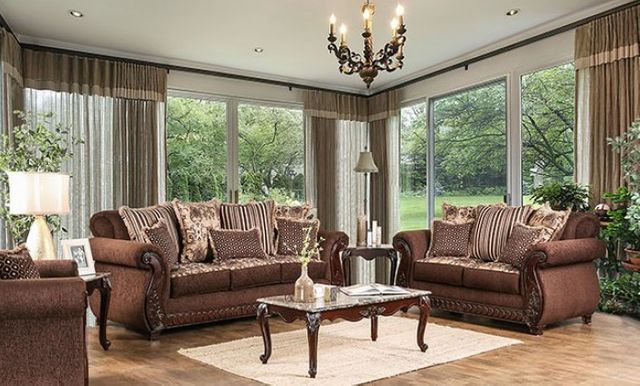 Furniture of America® Tabitha Brown Sofa 1