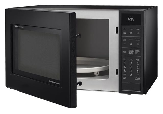 Sharp® Carousel® 1.5 Cu. Ft. Matte Black Convection Countertop Microwave-1
