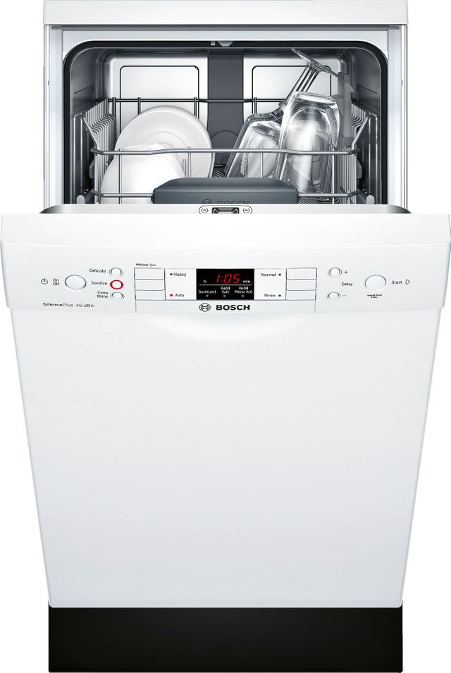 Bosch 300 Series 18" Built-In Dishwasher-White 1