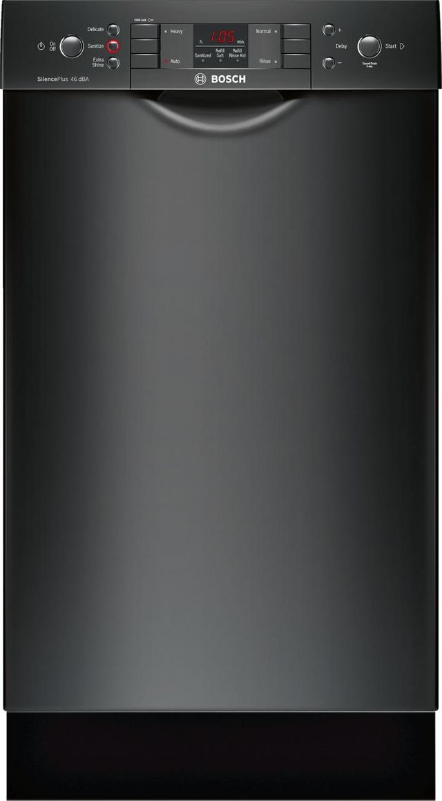 Bosch 300 Series 18" Black Built In Dishwasher