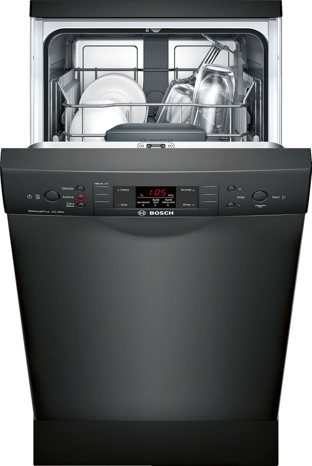 Bosch 300 Series 18" Built In Dishwasher-Black 1