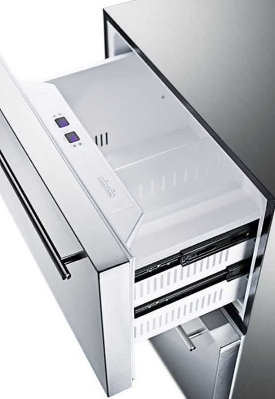 Summit® 4.8 Cu. Ft. Stainless Steel Refrigerator Drawers 1