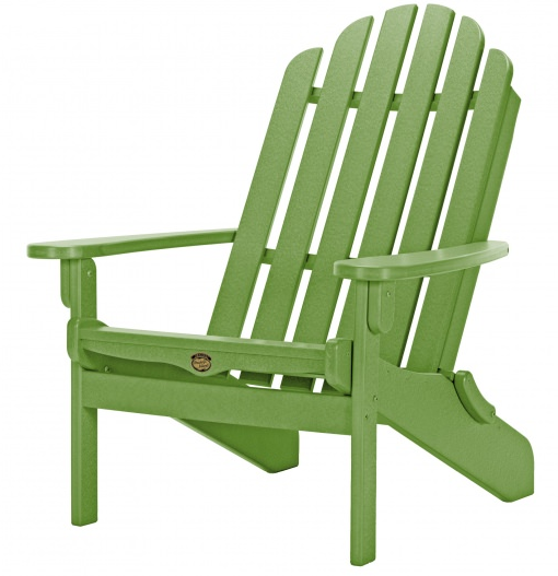 Pawleys Island Essentials Folding Adirondack Chair-Lime Green