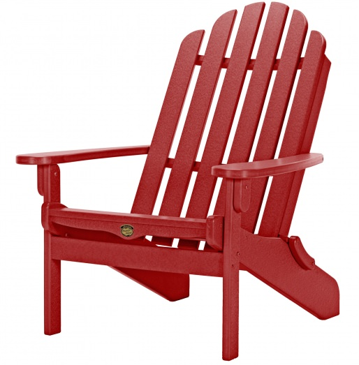 Pawleys Island Essentials Folding Adirondack Chair-Red 0