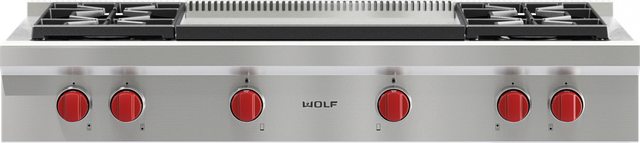 Wolf® 48" Sealed Burner Rangetop-Stainless Steel-0