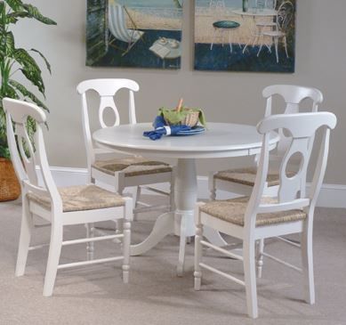 John Thomas Furniture® Simply Linen Pedestal Dining Room Table and Chairs Set