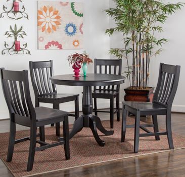 John Thomas Furniture® Simply Linen Pedestal Dining Room Table and Chairs Set