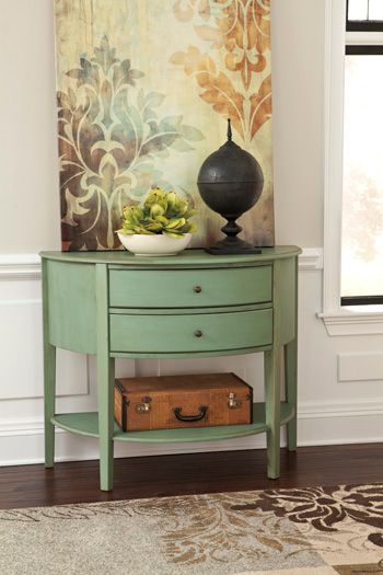 Signature Design by Ashley® Mirimyn Teal Console Table  2