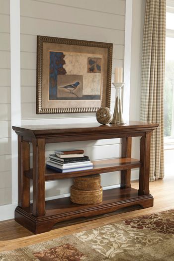 Signature Design by Ashley® Gaylon Burnished Brown Sofa Table 3
