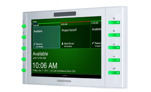 Crestron 7” Room Scheduling Touch Screen-White Smooth 0