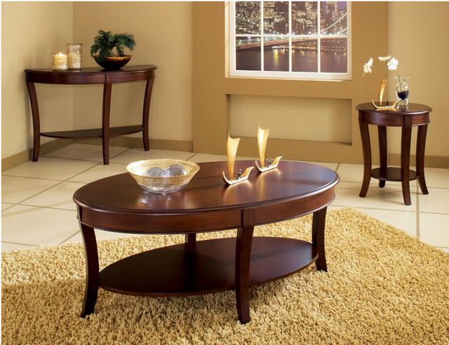 Steve Silver Co. Troy Medium Brown Cherry Cocktail Table-0