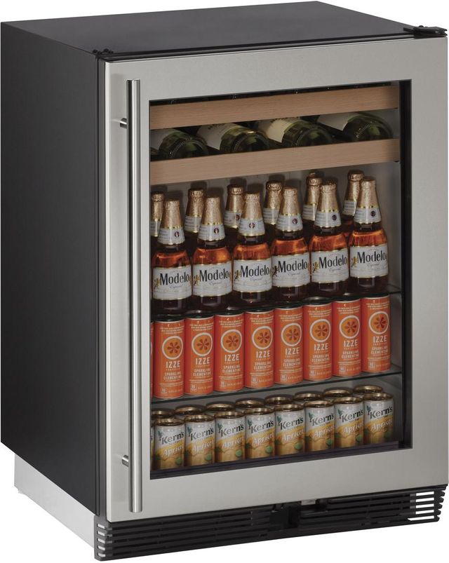 U-Line® 1000 Series 5.4 Cu. Ft. Stainless Steel Beverage Center 0