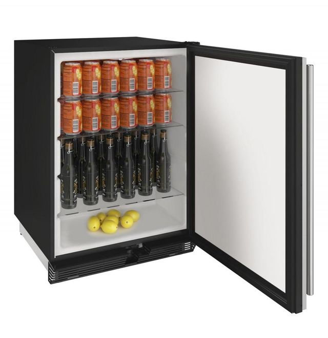 U-Line® 1000 Series 5.4 Cu. Ft. Stainless Steel Compact Refrigerator 2