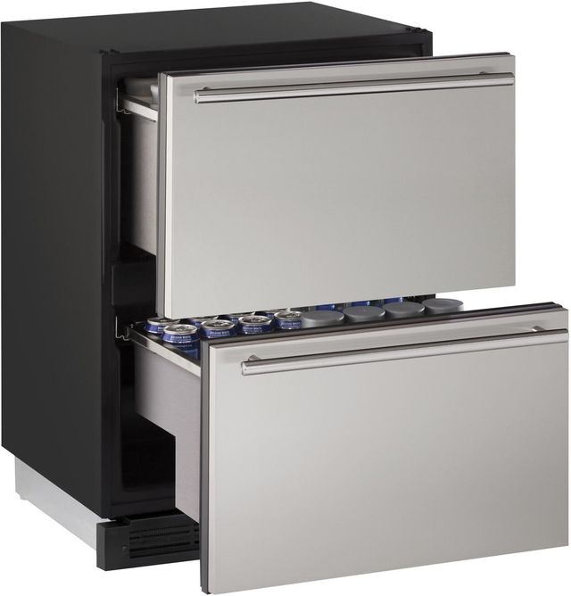 U-Line® 1000 Series 5.4 Cu. Ft. Stainless Steel Refrigerator Drawers 1