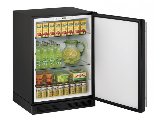 U-Line® 1000 Series 5.2 Cu. Ft. Black Compact Refrigerator 1