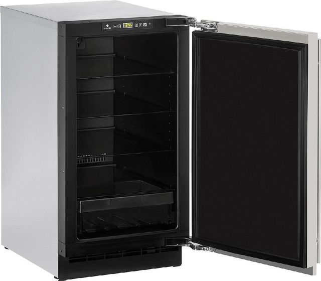 U-Line® 2000 Series 3.4 Cu. Ft. Stainless Steel Compact Refrigerator 1