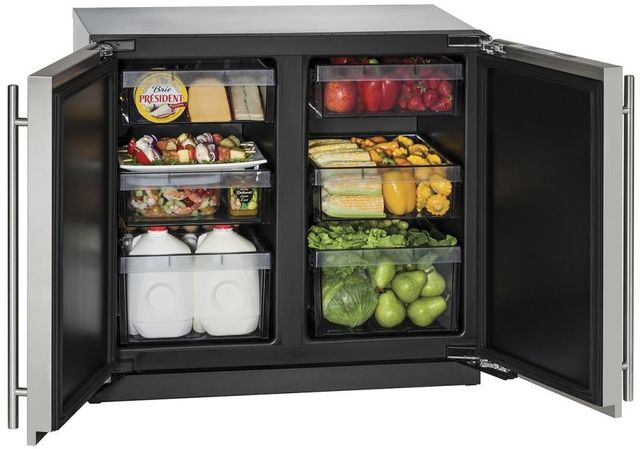 U-Line® Modular 3000 Series 6.9 Cu. Ft. Stainless Steel Compact Refrigerator 1