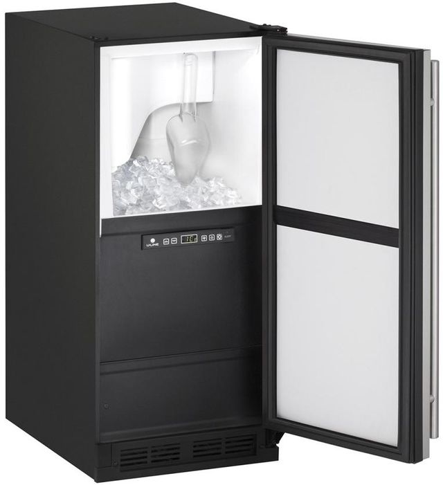 U-Line® 1000 Series 15" Clear Ice Machine-Stainless Solid-1