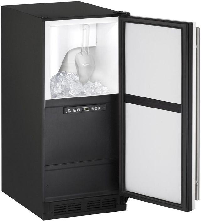 U-Line® 1000 Series 15" White Solid Clear Ice Machine-1