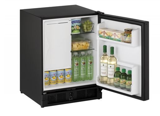 U-Line® ADA Series Combo® 2.1 Cu. Ft. Black Compact Refrigerator 1