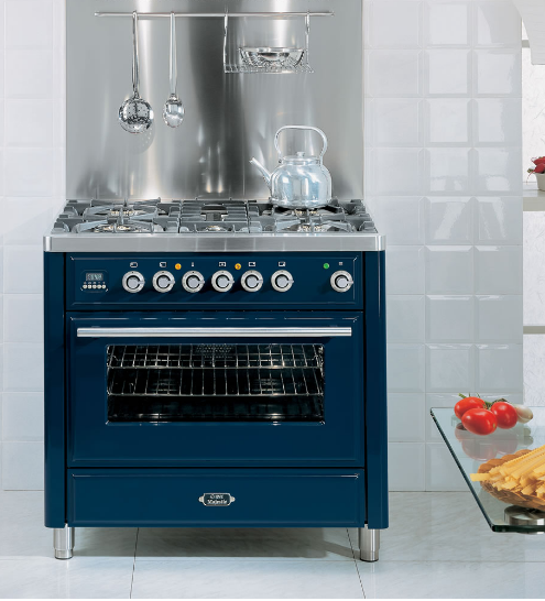 Ilve® 36" Majestic Techno Free Standing Dual Fuel Range-Stainless Steel