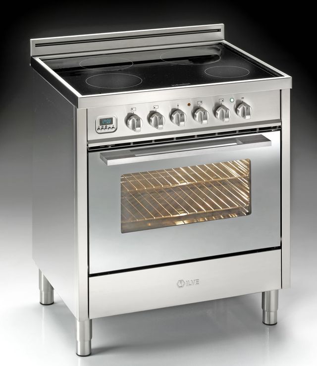 Ilve® 30" Induction Series Freestanding Electric Range-Stainless Steel-0
