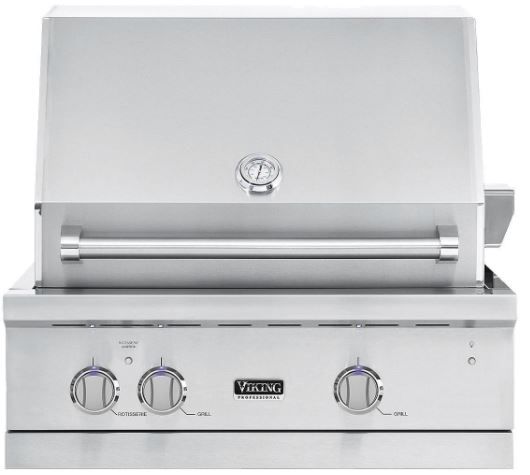 Viking® 5 Series Ultra Premium 30" Built In Grill-Stainless Steel