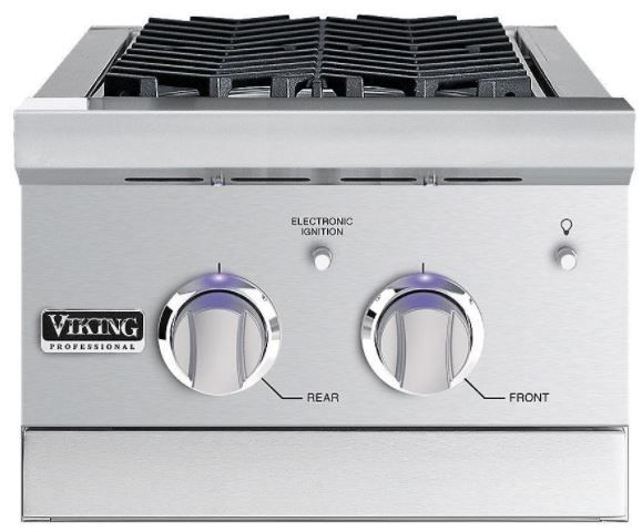 Viking® 5 Series Ultra Premium 15" Double Side Burner-Stainless Steel