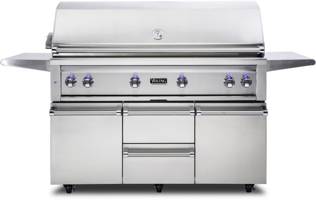 Viking® Professional 5 Series 54" Freestanding Grill-Stainless Steel-0