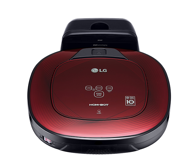 LG Hom-Bot Square Robotic Vacuum-Ruby Red-1