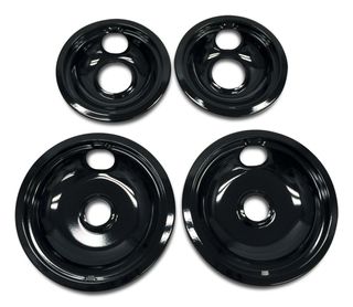 Whirlpool Replacement Burner Bowls - 4 Pack - Black