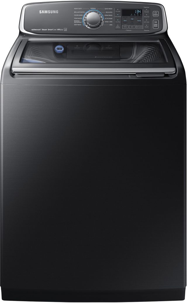 Samsung 5.2 Cu. Ft. Fingerprint Resistant Black Stainless Steel Top Load Washer